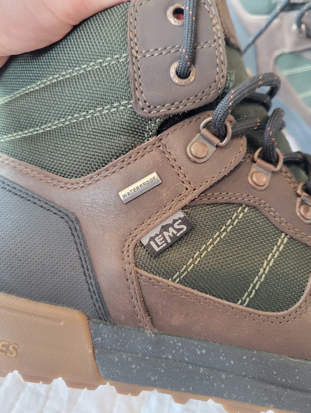 Lems Men's Outlander Waterproof Boots - Olive Green - Picture 2 of 8